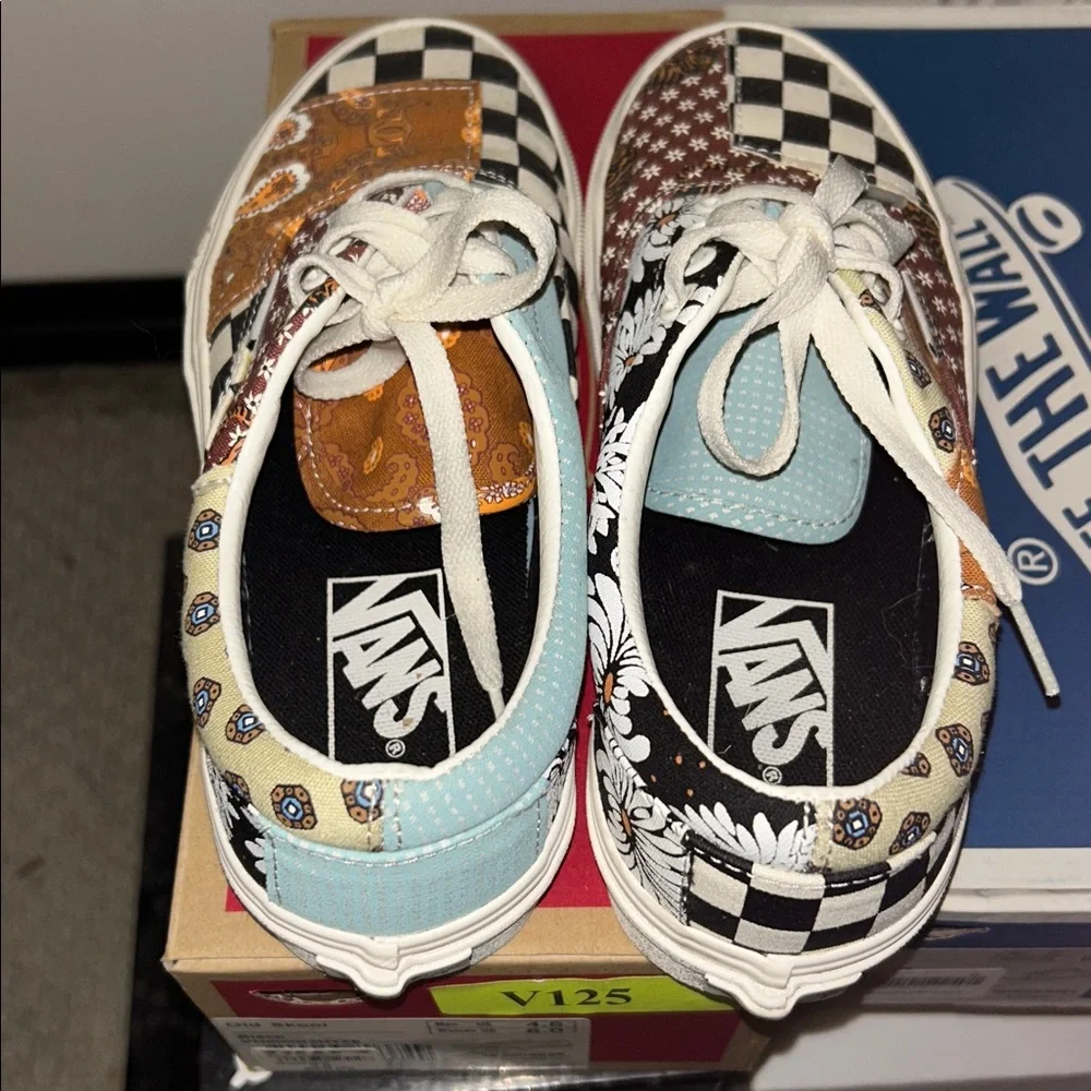 Vans Womens Patchwork Sneakers - Black, Brown, Blue - Picture 5 of 5